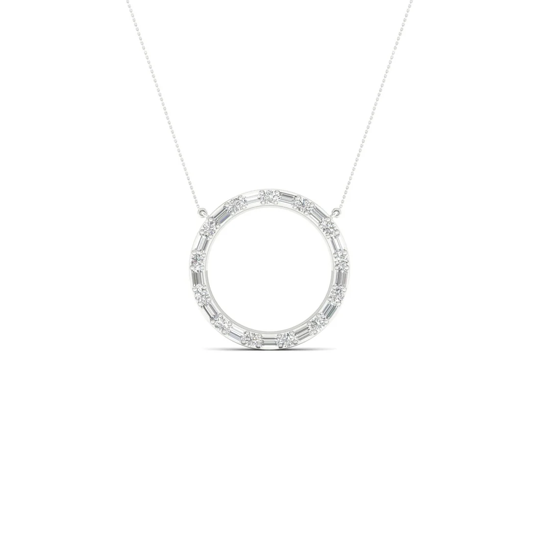 0.50 CTW Lab Grown Diamond Circle Pendant