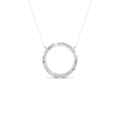 0.50 CTW Lab Grown Diamond Circle Pendant