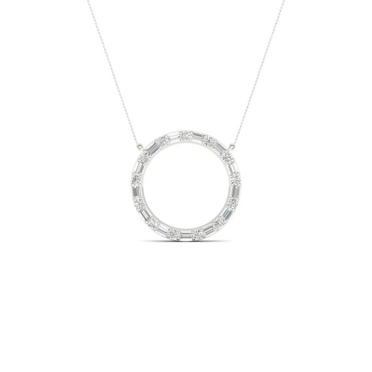 0.50 CTW Lab Grown Diamond Circle Pendant