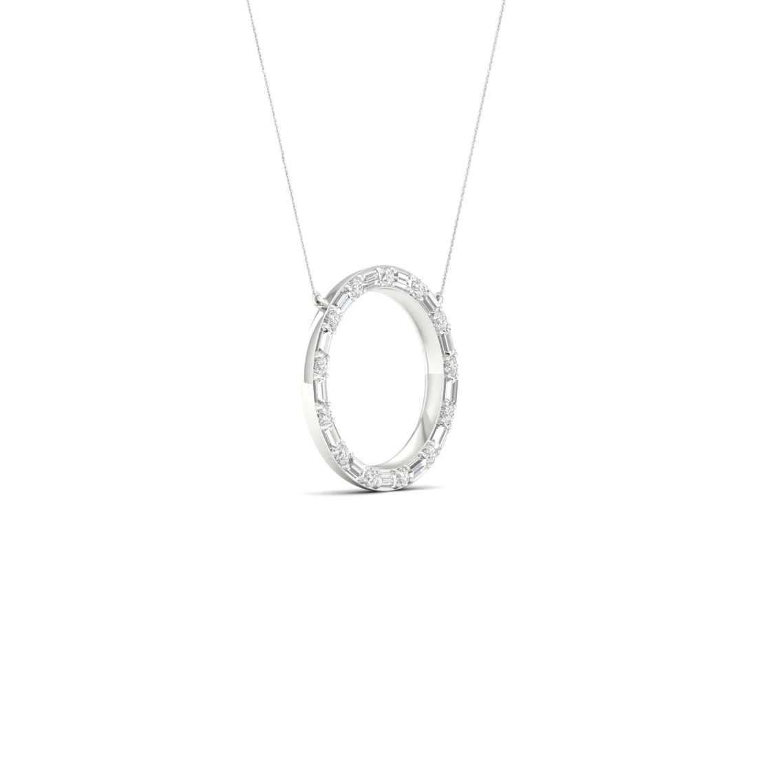 0.50 CTW Lab Grown Diamond Circle Pendant