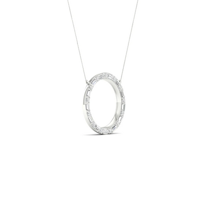 0.50 CTW Lab Grown Diamond Circle Pendant
