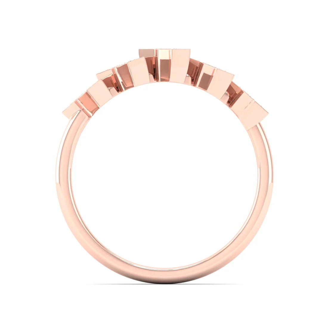 0.10Ctw Lab Grown Diamond Star Wedding Band