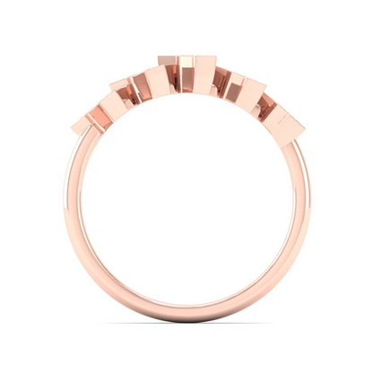 0.10Ctw Lab Grown Diamond Star Wedding Band