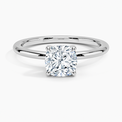 1 1/4 Cushion Lab Grown Diamond Solitaire Ring