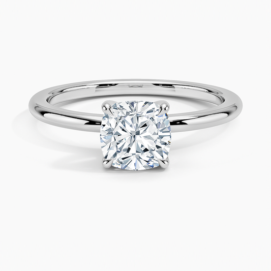 1 1/4 Cushion Lab Grown Diamond Solitaire Ring