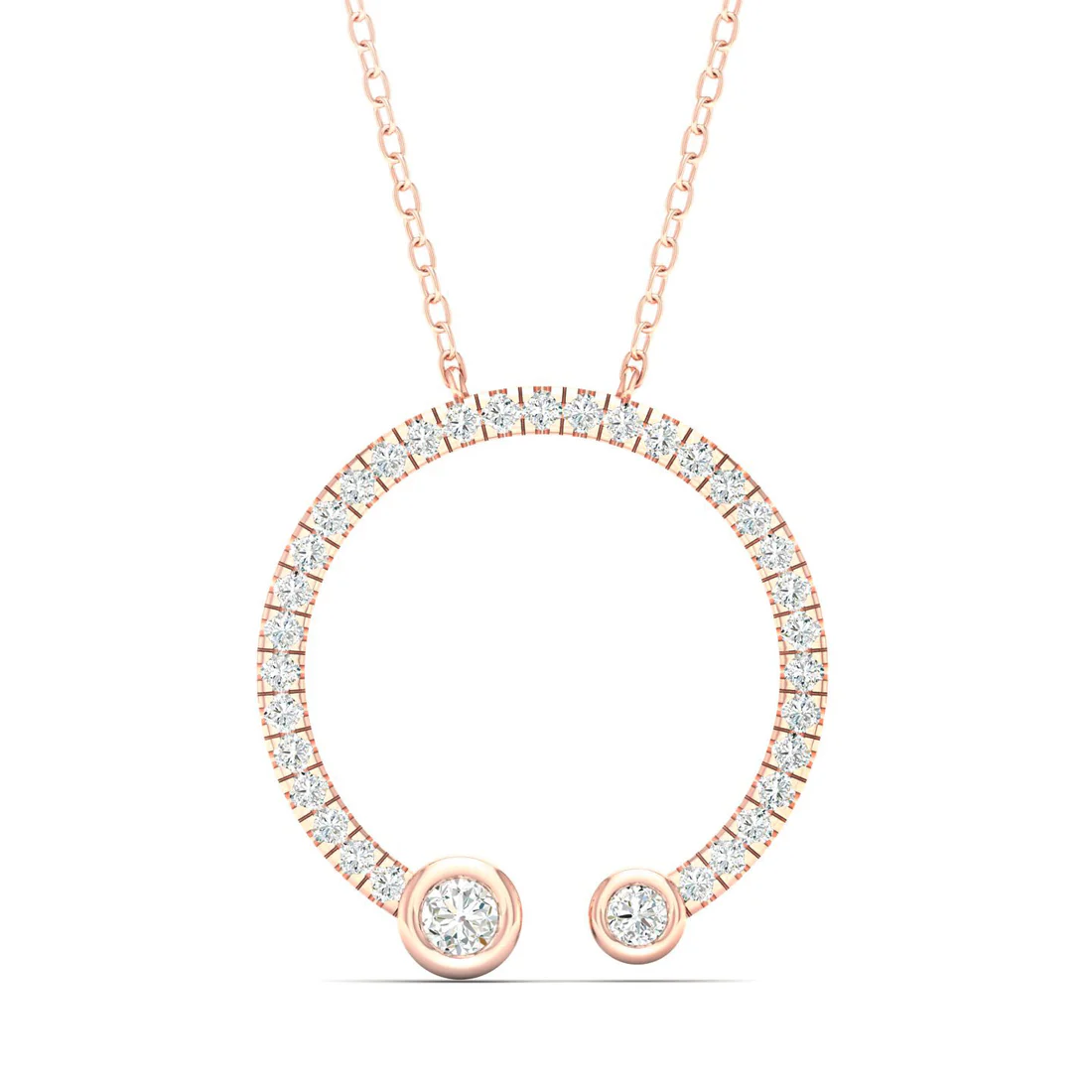 0.30 CTW Round Cut Lab Grown Diamond Pendant