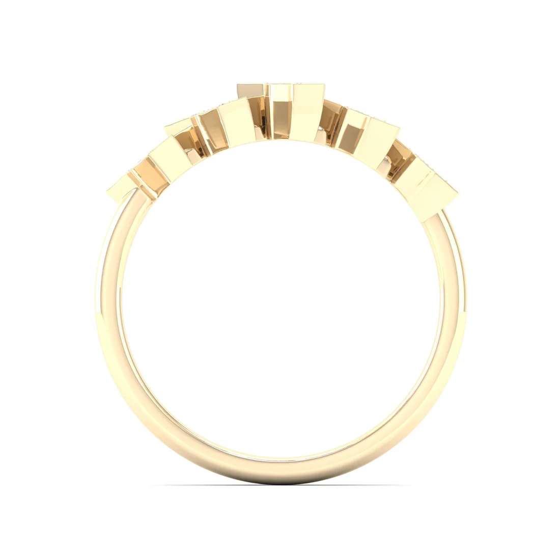 0.10Ctw Lab Grown Diamond Star Wedding Band