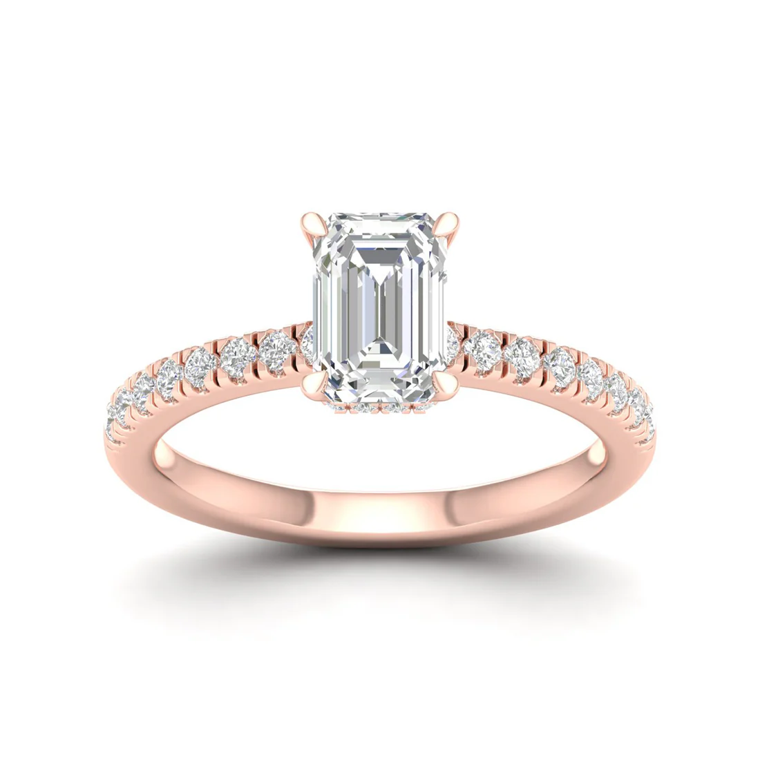 1 CTW Radiant Cut Lab Grown Diamond Engagement Ring