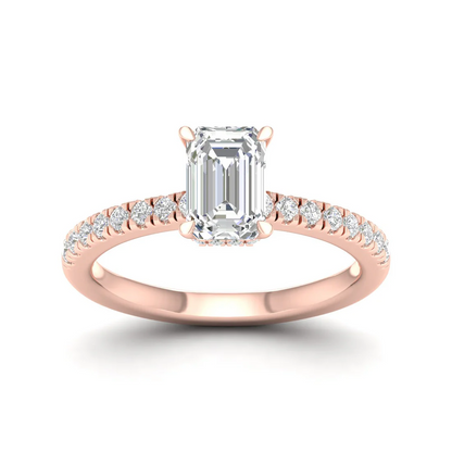 1 CTW Radiant Cut Lab Grown Diamond Engagement Ring