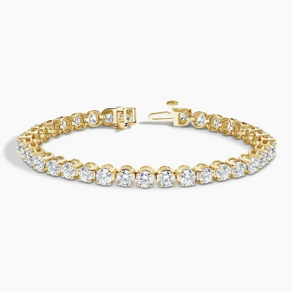 4CTW 7 inch Lab Grown Diamond Tennis Bracelet in Gold