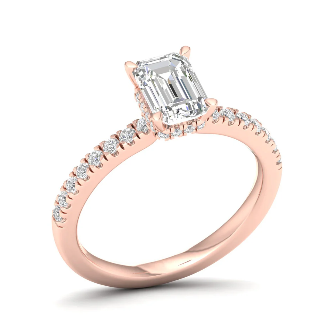 1 CTW Radiant Cut Lab Grown Diamond Engagement Ring