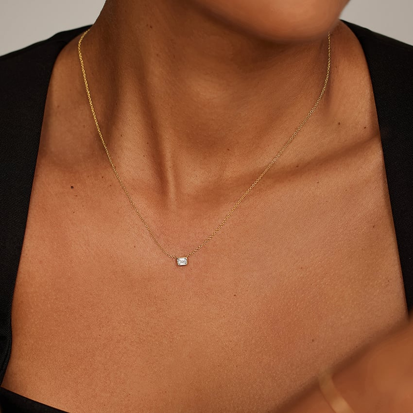 1/4 CTW Lab Grown Diamond Emerald Cut Pendant