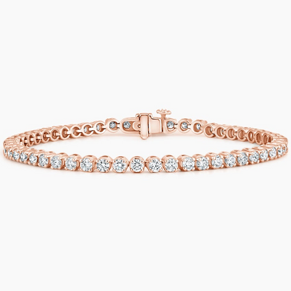 4CTW 7 inch Lab Grown Diamond Tennis Bracelet in Gold