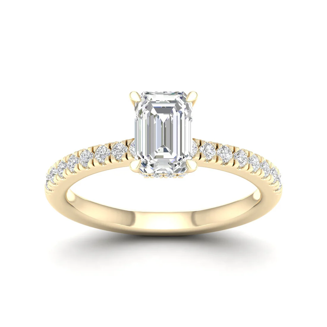 1 CTW Radiant Cut Lab Grown Diamond Engagement Ring