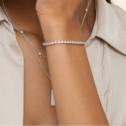 4CTW 7 inch Lab Grown Diamond Tennis Bracelet in Gold