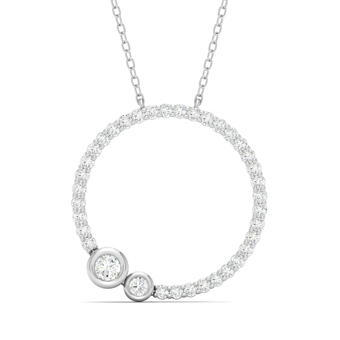 0.50 CTW Lab Grown Diamond Circle Pendant