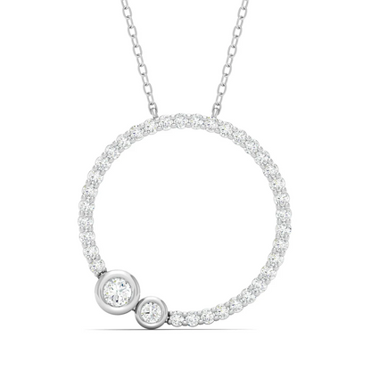 0.50 CTW Lab Grown Diamond Circle Pendant