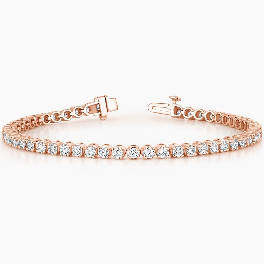 4CTW 7 inch Lab Grown Diamond Tennis Bracelet in Gold