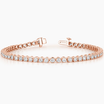 4CTW 7 inch Lab Grown Diamond Tennis Bracelet in Gold