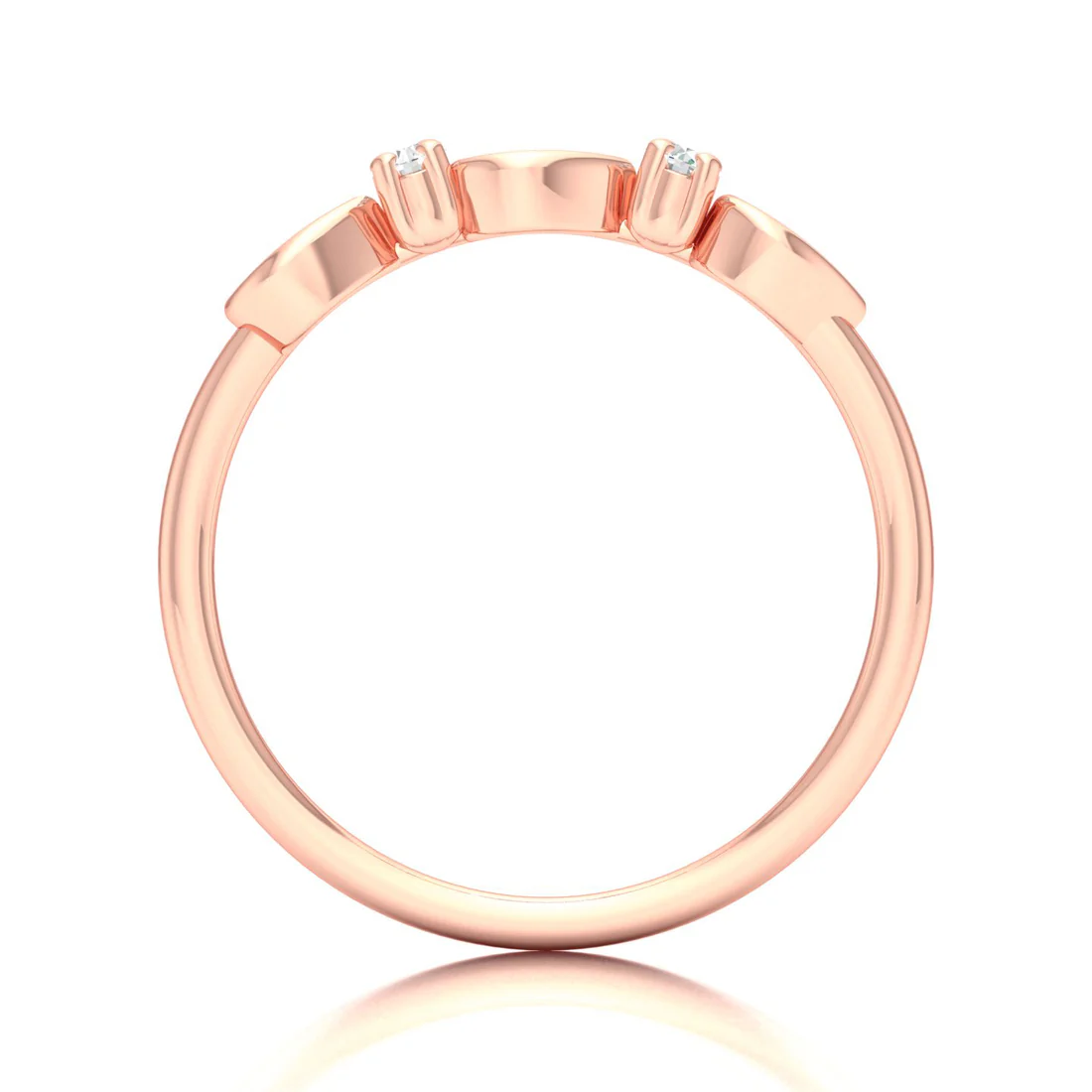 0.05Ctw Lab Grown Diamond Drop Stack Wedding Band