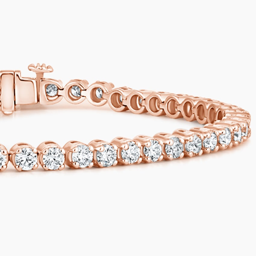 4CTW 7 inch Lab Grown Diamond Tennis Bracelet in Gold