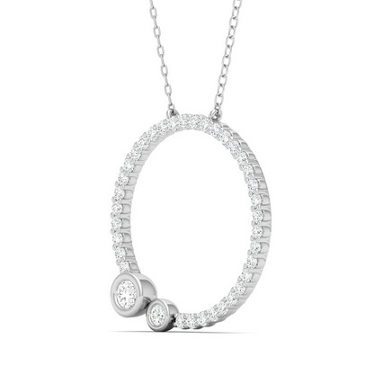 0.50 CTW Lab Grown Diamond Circle Pendant