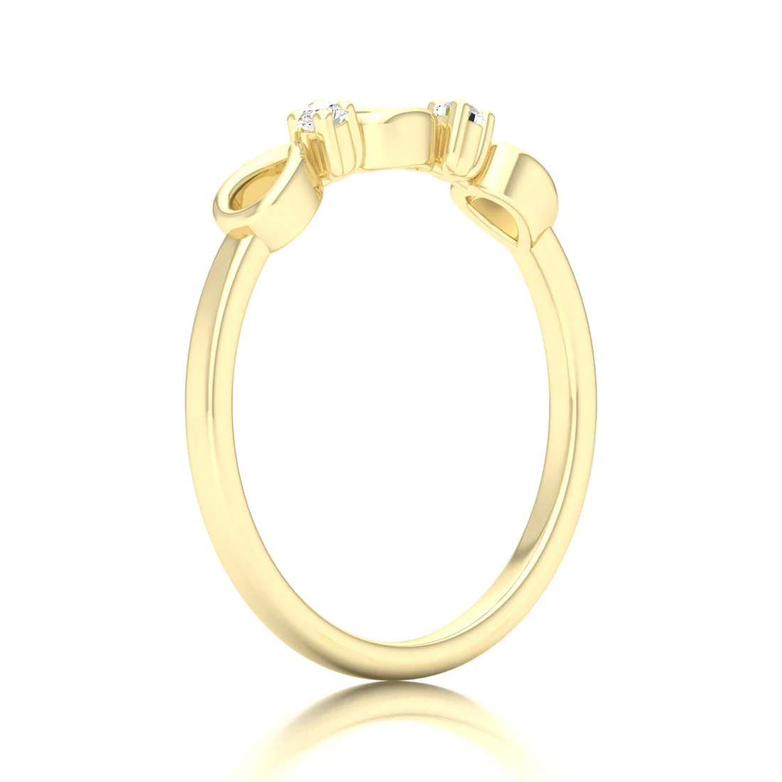 0.05Ctw Lab Grown Diamond Drop Stack Wedding Band