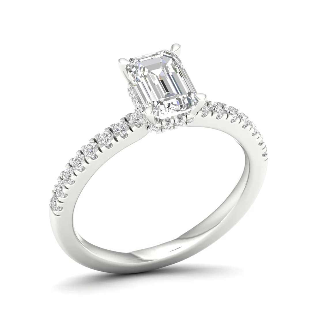 1 CTW Radiant Cut Lab Grown Diamond Engagement Ring