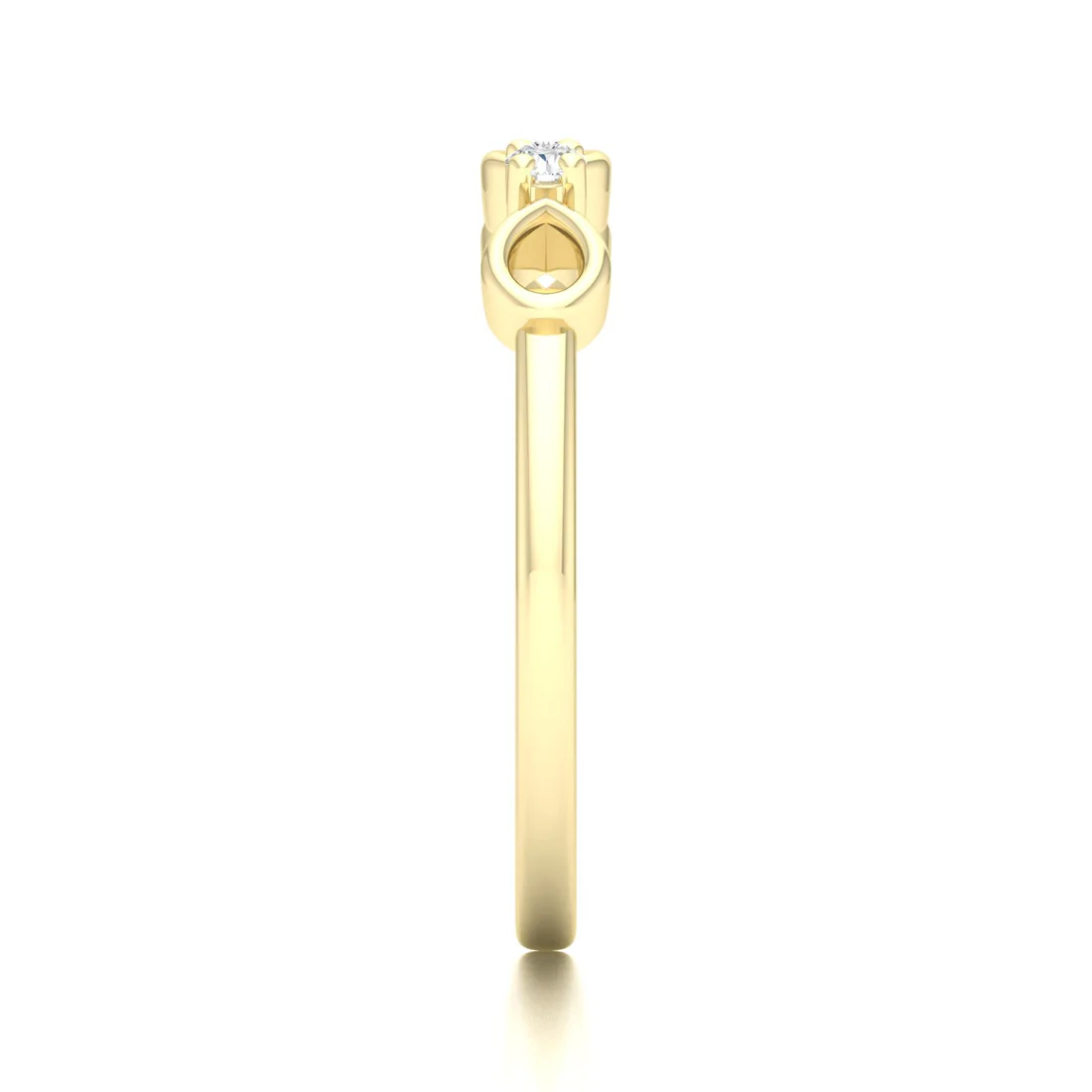 0.05Ctw Lab Grown Diamond Drop Stack Wedding Band