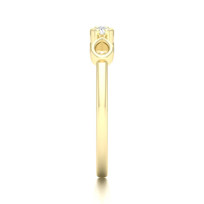 0.05Ctw Lab Grown Diamond Drop Stack Wedding Band