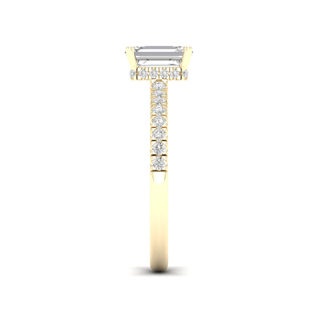 1 CTW Radiant Cut Lab Grown Diamond Engagement Ring