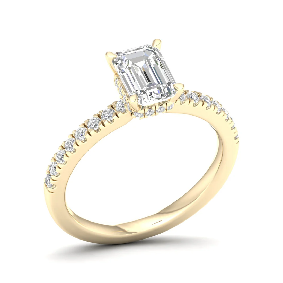 1 CTW Radiant Cut Lab Grown Diamond Engagement Ring