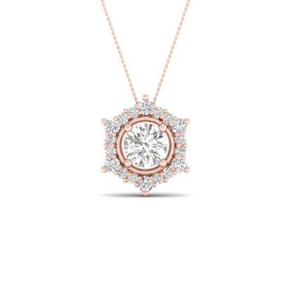 0.70 CTW Lab Grown Diamond Halo Pendant