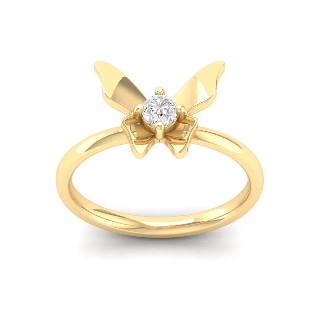 0.16Ctw Lab Grown Diamond Butterfly Ring