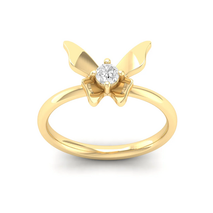 0.16Ctw Lab Grown Diamond Butterfly Ring