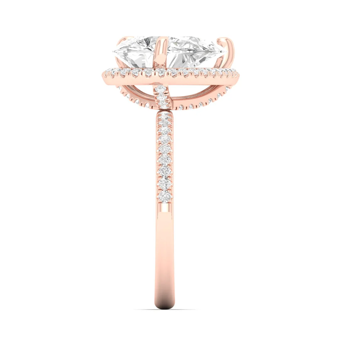 3.40 CTW Hidden Halo Lab Grown Diamond Engagement Ring