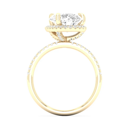 3.40 CTW Hidden Halo Lab Grown Diamond Engagement Ring