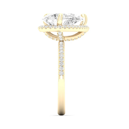 3.40 CTW Hidden Halo Lab Grown Diamond Engagement Ring