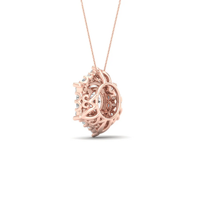 0.70 CTW Lab Grown Diamond Halo Pendant