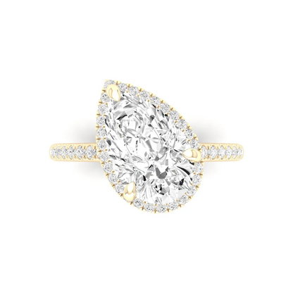 3.40 CTW Hidden Halo Lab Grown Diamond Engagement Ring