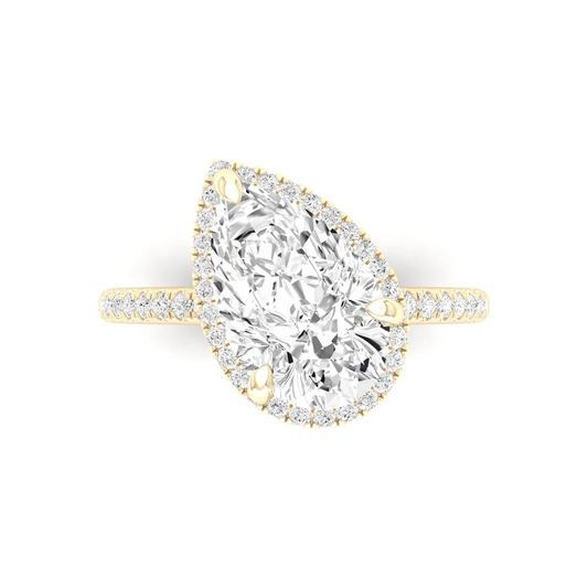 3.40 CTW Hidden Halo Lab Grown Diamond Engagement Ring