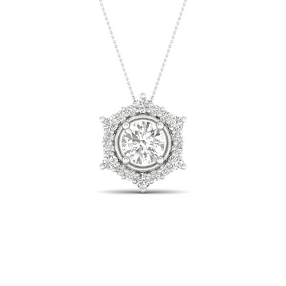 0.70 CTW Lab Grown Diamond Halo Pendant