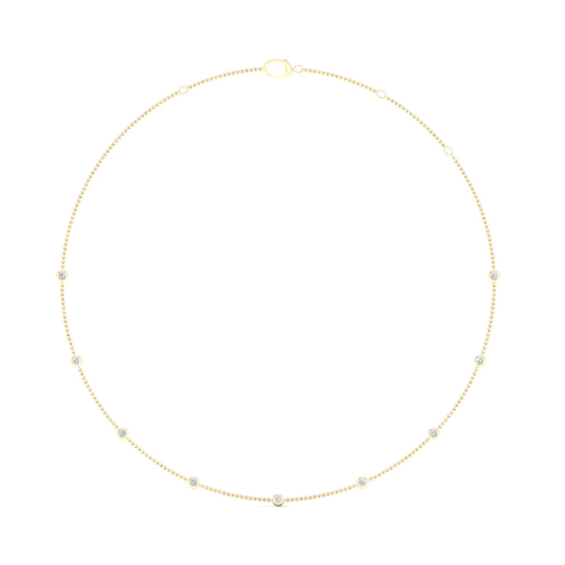 0.70CTW Nine Stone Lab Grown Diamond Chain Necklace