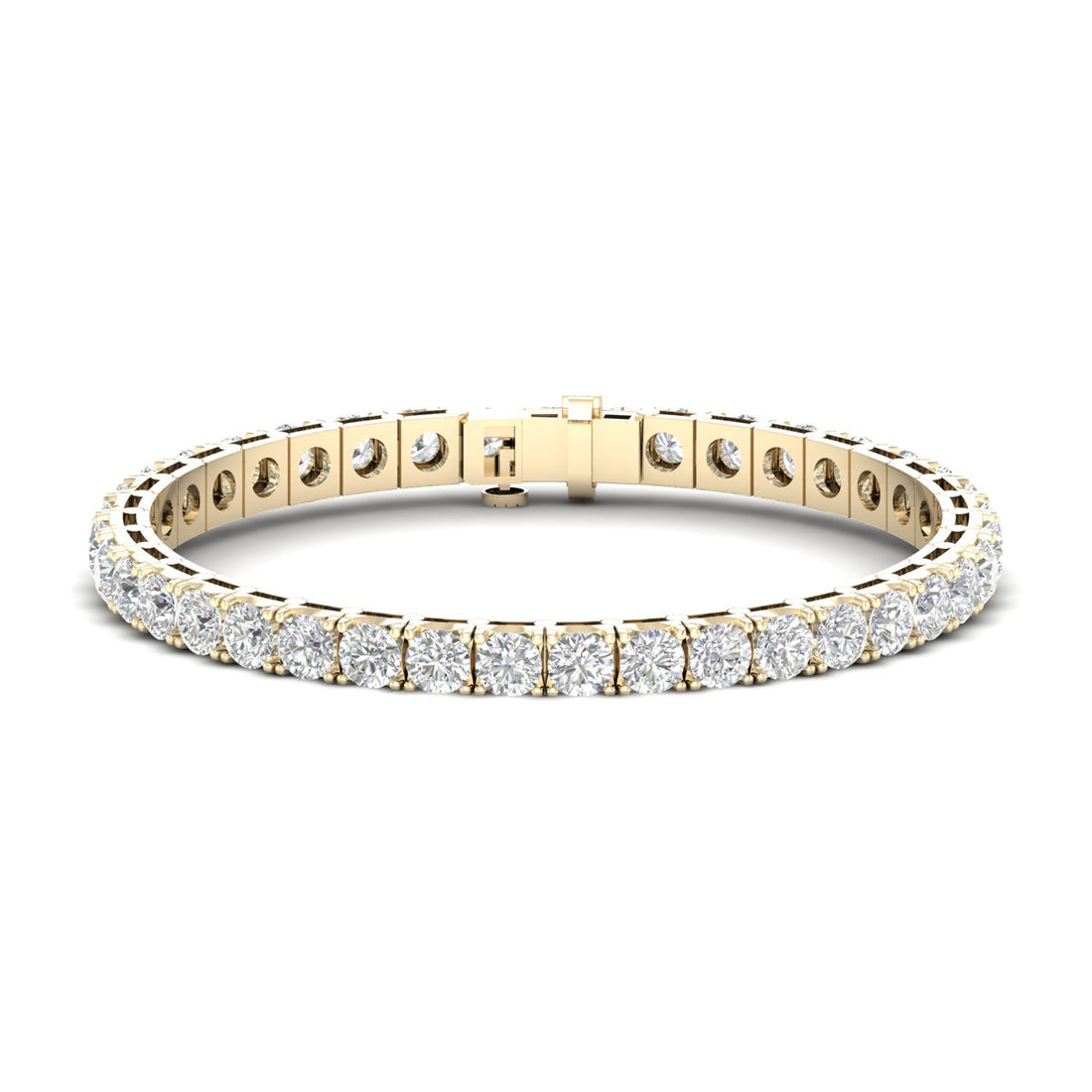 15.00CTW Four Prong Round Lab Grown Diamond Classic Tennis Bracelet