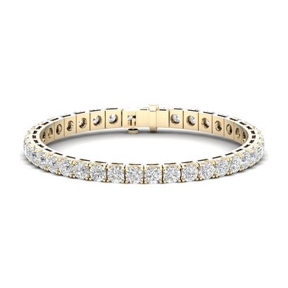 15.00CTW Four Prong Round Lab Grown Diamond Classic Tennis Bracelet