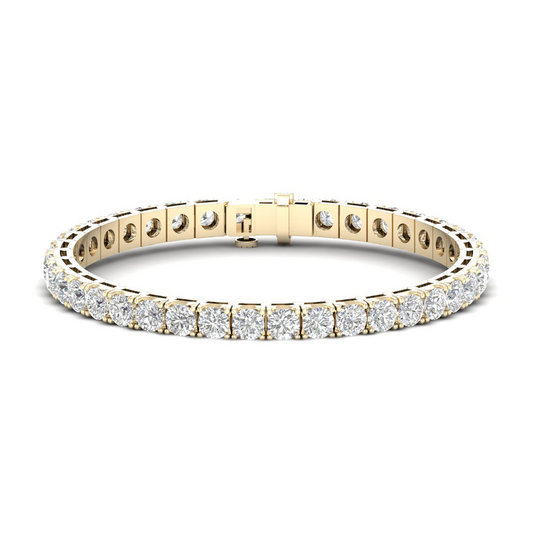 15.00CTW Four Prong Round Lab Grown Diamond Classic Tennis Bracelet
