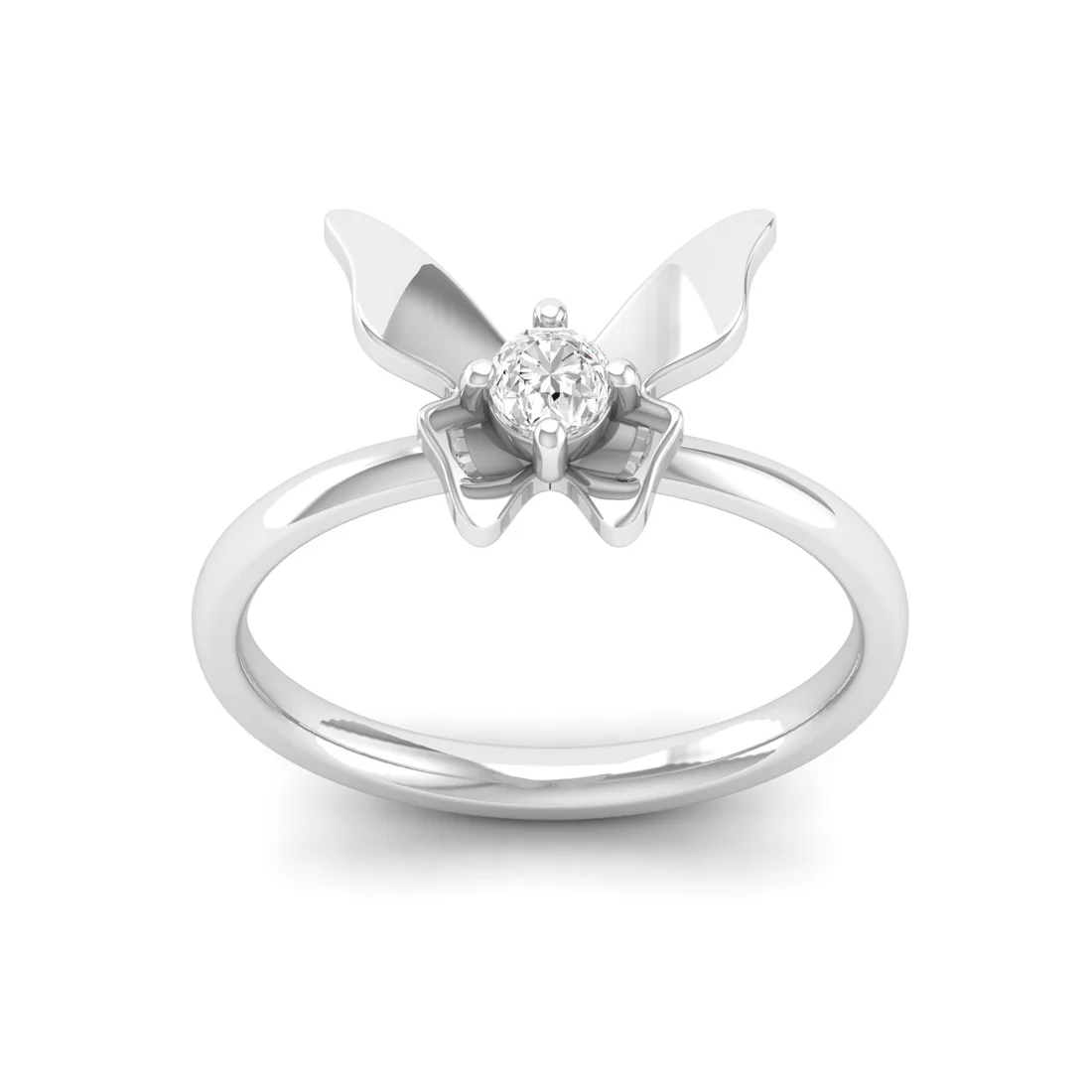 0.16Ctw Lab Grown Diamond Butterfly Ring