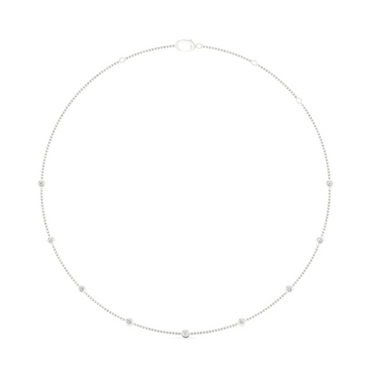 0.70CTW Nine Stone Lab Grown Diamond Chain Necklace