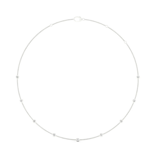 0.70CTW Nine Stone Lab Grown Diamond Chain Necklace