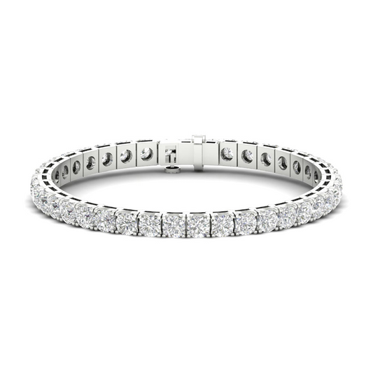 15.00CTW Four Prong Round Lab Grown Diamond Classic Tennis Bracelet